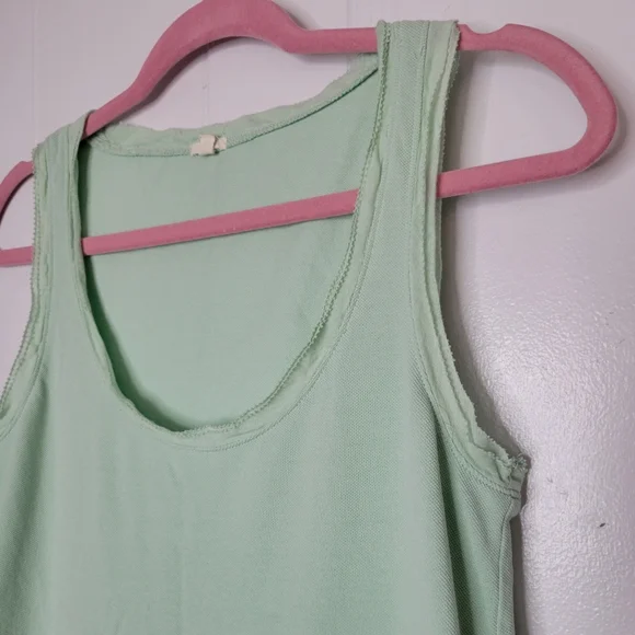🌸 $10 SALE J. Crew Mint Green Tiered Ruffle Hem Tank Dress Cotton Summer 09 SM - Picture 8 of 15